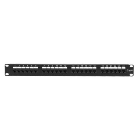 Patchfeld mit 24 UTP / RJ45-Ports im Rack-Format