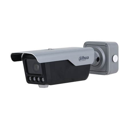 Dahua AI Access Smart ANPR 4 Megapixel WDR-Kamera, 2,7–12 mm motorisiertes Objektiv, mit IR, Einzelspur, max. 10 Meter Entfernung, max. 80 km/h, Integration des LPR-Algorithmus in die Kamera, Strukturierung der Fahrzeugdaten: Kennzeichenerkennung, Fahrzeuggröße, Fahrzeugfarberkennung usw., mit Anschlussdose, Wiegand und Ausgabe SHA-1 26 Bit
