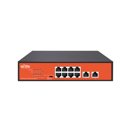 8-PoE-Switch + 2 Gigabit-Uplink-Ethernet